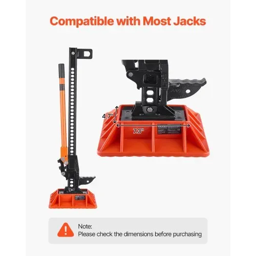 VEVOR Basis und Griffhalter für Wagenheber High Lift Jack 295 x 295 mm Offroad-Wagenheber-Basis mit 3175,2 kg Kapazität, Wagenheber-Stützständer für die meisten Wagenheber mit 185 x 120 mm Basis – Bild 6