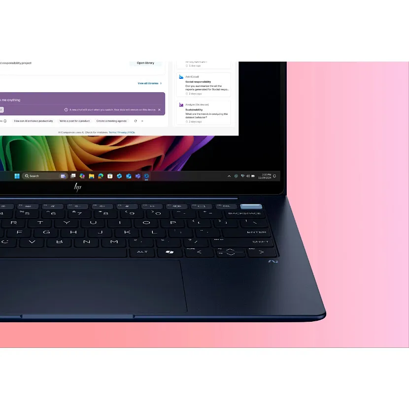 HP EliteBook Ultra G1i Next Gen AI PC Wolf Pro Security Edition Copilot+ PC Intel Core Ultra 5 228V Laptop 35,6 cm (14") Touchscreen 2.8K 32 GB LPDDR5x-SDRAM 512 GB SSD Wi-Fi 7 (802.11be) Windows 11 Pro Blau – Bild 6