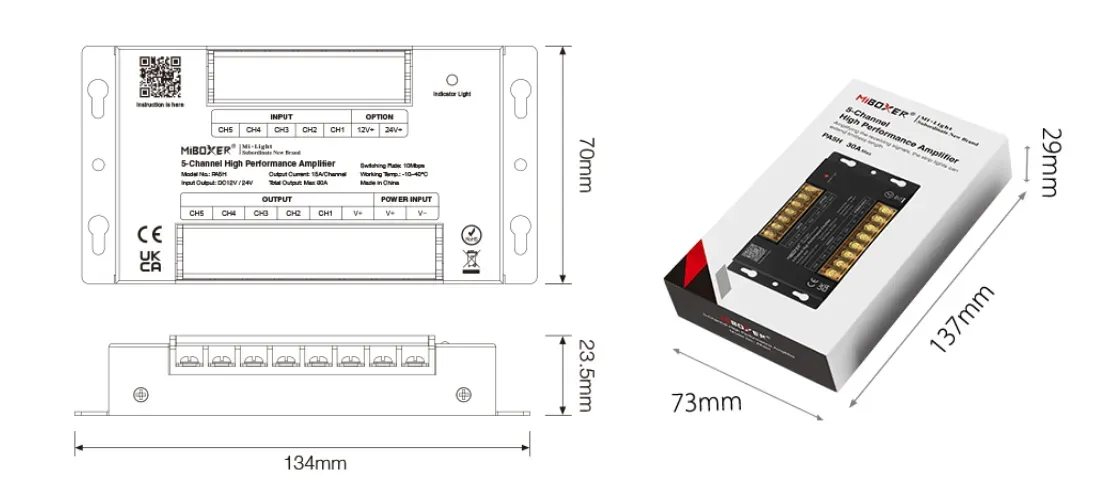 MiBoxer PA5H 5-Kanal LED Signalverstärker 30A – Bild 2