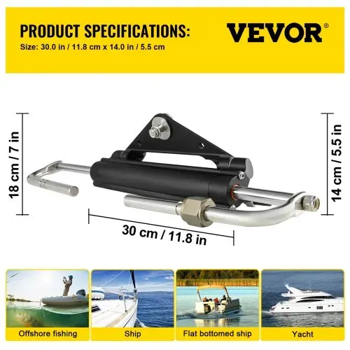 VEVOR 117CC Hydraulische Servopumpe HC4645H Hydraulische Außenborder Lenkpumpe150PS Servopumpe hydraulisch Hydraulic Outboard Steering Pump – Bild 6