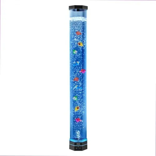 VEVOR Lavalampe mit 10 schwimmenden Fischen, 100 cm, Blasenlichtlampe, 16 Farbwechsel-Lichteffekte, Fernbedienung, Stimmungslicht, Aquarium Nachtlicht für Schlafzimmer, Wohnzimmer, Heimdekoration – Bild 9