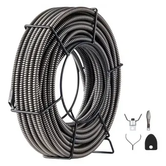 VEVOR Rohrreinigungsmaschine 390W Rohrreinigungsgerät Spirale 15 mm x 13 mm kompakter elektrische Abflussreiniger mit 8 auswechselbare Messer Schiebehülsenwerkzeug 51-102 mm für die Rohrinstallation VEVOR Rohrreinigungsmaschine 390W Rohrreinigungsgerät Spirale 15 mm x 13 mm kompakter elektrische Abflussreiniger mit 8 auswechselbare Messer Schiebehülsenwerkzeug 51-102 mm für die Rohrinstallation
