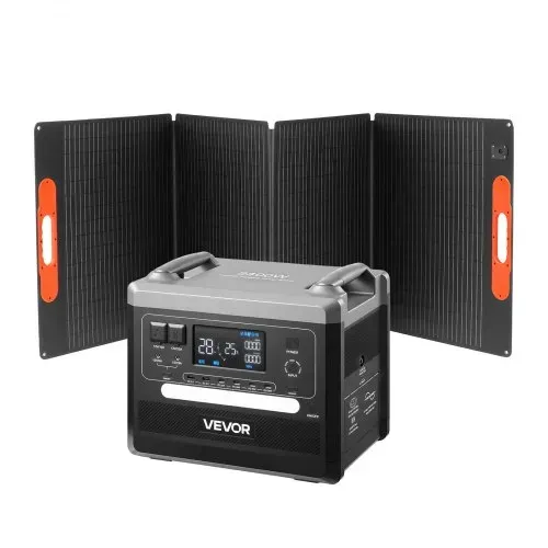 VEVOR Tragbare Powerstation, 2400-W-Solargenerator mit Faltbarem 200-W-Solarpanel, Erweiterbarem 2160-Wh-LiFePO4-Akku, 10 Ausgängen & Einstellbarer Eingangsleistung für Zuhause, Camping & RV – Bild 10