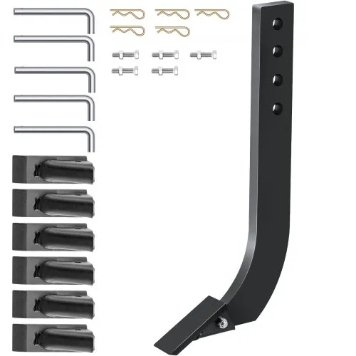 VEVOR Kastenmesserschaft, 464 mm Vertikutiererschaft, 4-Loch-Kastenschaberschaft, mit abnehmbaren konischen Zähnen und Stiften, verstellbare Schaftbaugruppe zum Austausch, Graben, Pflügen, 5 Stück VEVOR Kastenmesserschaft, 464 mm Vertikutiererschaft, 4-Loch-Kastenschaberschaft, mit abnehmbaren konischen Zähnen und Stiften, verstellbare Schaftbaugruppe zum Austausch, Graben, Pflügen, 5 Stück