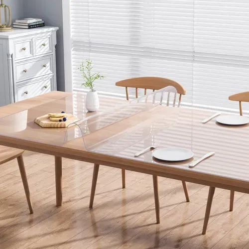 VEVOR Tischfolie Tischschutz Transparent 1,5 mm Dicke, Tischschutz-Folie PVC 457 x 925,4 mm Rechteckige Tischdecke Tischfolie Abwaschbar Verschleißfest Hitzebeständig Wasserdichte Tisch-Schutzfolie – Bild 7
