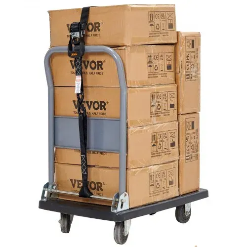 VEVOR 4er-Set Spanngurt 0,04 x 2,4 m Zurrgurt 2362 kg Ratschenzurrgurt Polyester-Gurt und Kohlenstoffstahl-Haken Befestigungsgurt Ratschenspanngurt Ideal für Motorräder Fahrräder Kajaks UTV Boote ATV – Bild 9