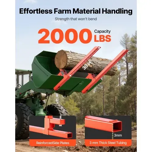 VEVOR Palettengabeln, 907 kg Gabelträger zum Anklemmen, 1090 mm Gesamtlänge, Gabelzinken mit Schnellbefestigung, kompatibel mit Traktoranbaugeräten, Ladeschaufel und Kompaktlader, Orange VEVOR Palettengabeln, 907 kg Gabelträger zum Anklemmen, 1090 mm Gesamtlänge, Gabelzinken mit Schnellbefestigung, kompatibel mit Traktoranbaugeräten, Ladeschaufel und Kompaktlader, Orange