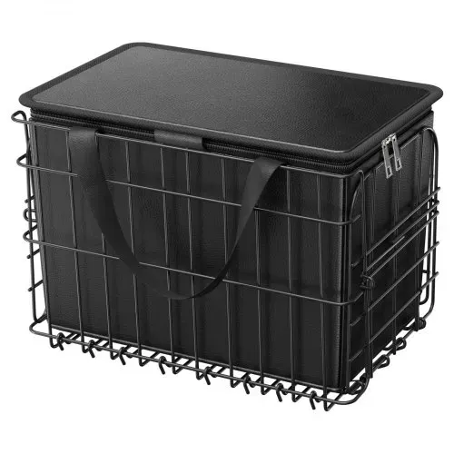 VEVOR Fahrradkorb Hinten 340x210x225mm, faltbarer Hinterradkorb mit Gepäcknetz, herausnehmbarer Innentasche & Abdeckung, Gepäckträgerkorb zum Transport von Hunden, Haustieren, Obst & Lebensmitteln – Bild 10