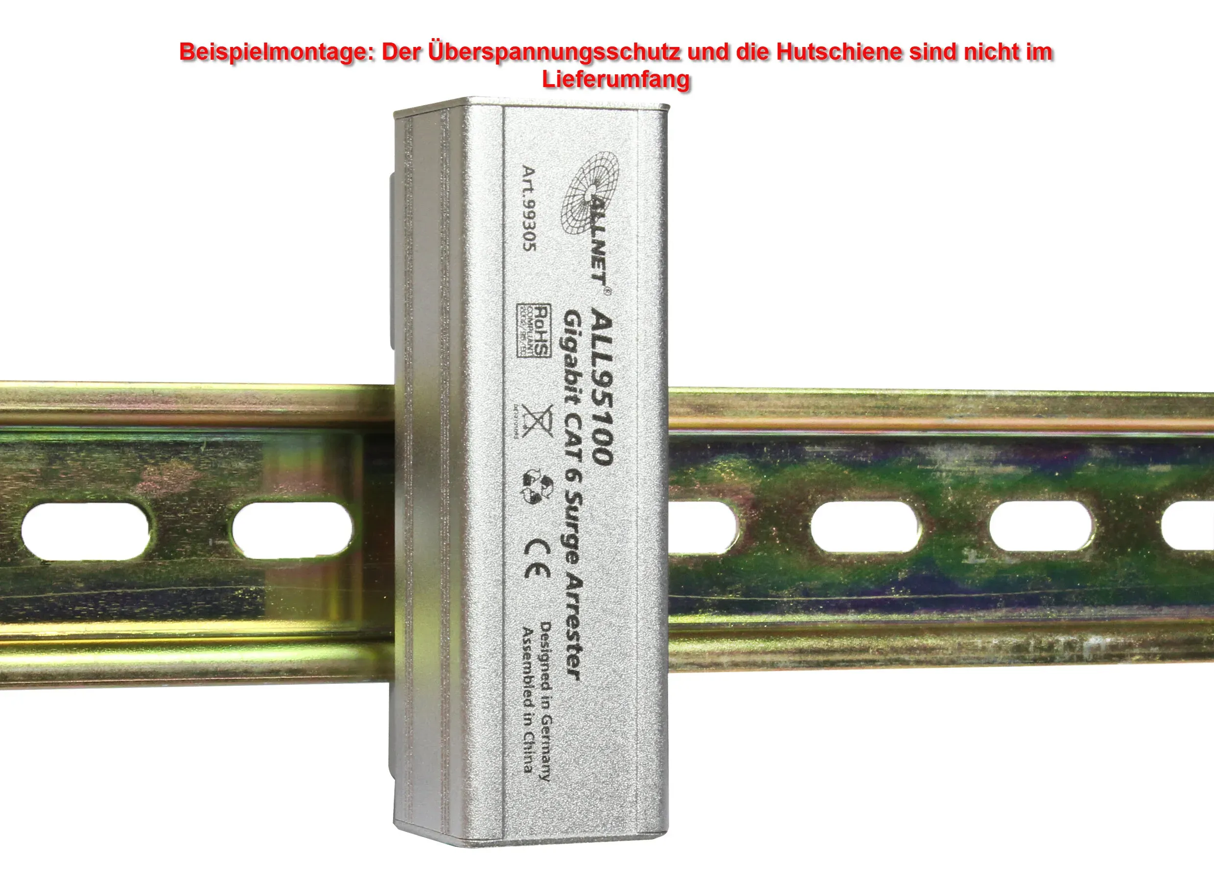 ALLNET TP Cat 6 Überspannungs-/Blitzschutz zbh. für ALL95100 Hutschiene Montageklammer – Bild 6