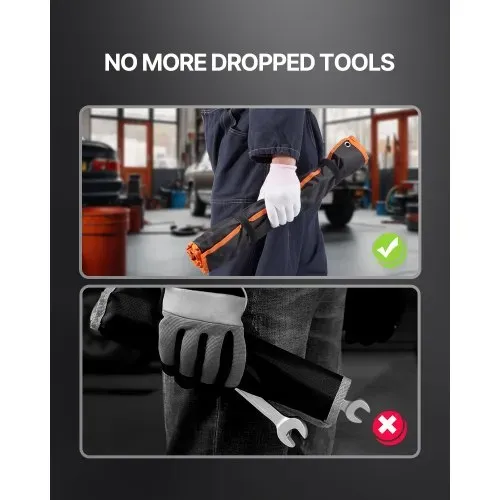 VEVOR Schlüsselsatz 25-teiliger Ratschenschlüsselsatz mit Rolltasche, Schlüsselsatz aus Karbonstahl metrisch 6 mm bis 32 mm, ideal für Haushalt Autoreparaturen Werkstatt Garage Notfall – Bild 5
