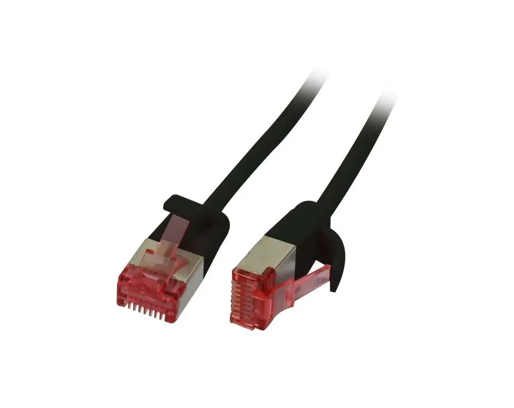 Patchkabel RJ45, CAT6 250Mhz, 0.15m schwarz, U/FTP, slimline rund d=3,8mm, Synergy 21 Patchkabel RJ45, CAT6 250Mhz, 0.15m schwarz, U/FTP, slimline rund d=3,8mm, Synergy 21