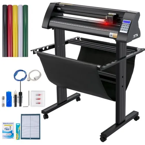 VEVOR Vinyl Schneideplotter Max. Papiereinzug 720 mm, Folienplotter Schneidkraft 500 g, Plotterschneider mit optisches Auge, Signmaster-Software, Schrittmotor, Plotter Halbautomatisch mit Ständer VEVOR Vinyl Schneideplotter Max. Papiereinzug 720 mm, Folienplotter Schneidkraft 500 g, Plotterschneider mit optisches Auge, Signmaster-Software, Schrittmotor, Plotter Halbautomatisch mit Ständer
