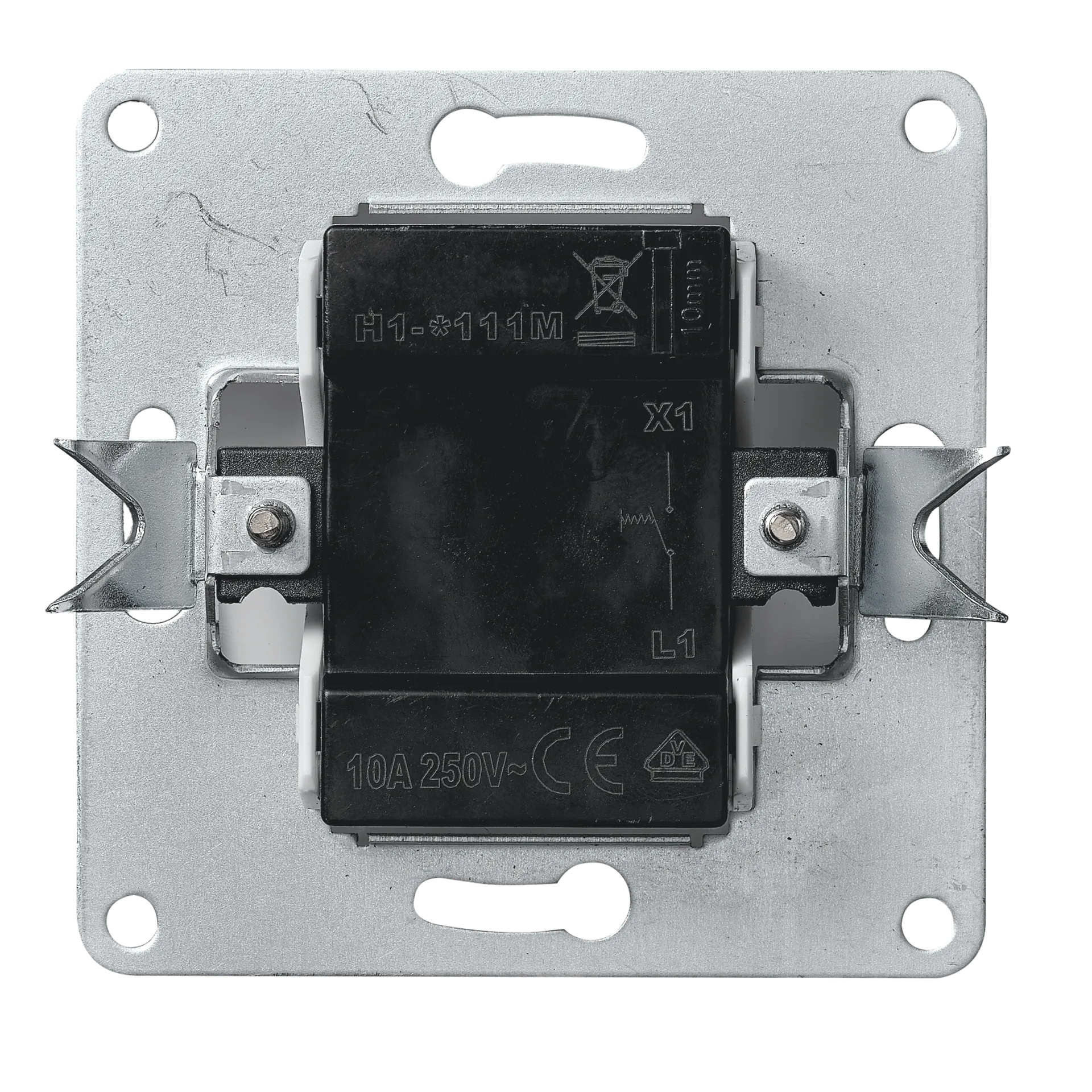 Taster McPower ''Flair'', 250V~/10A, UP, matt schwarz – Bild 2