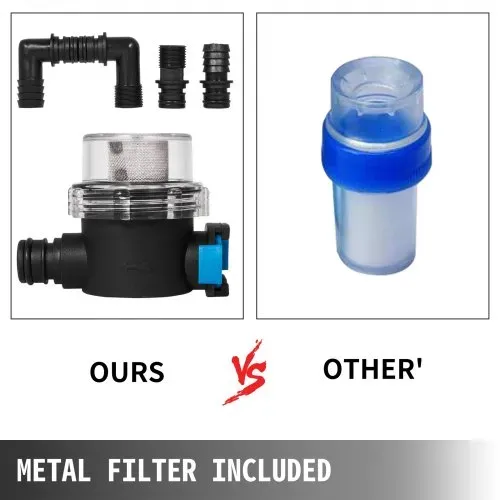 VEVOR Wasserpumpe Hochdruckmembran 12 V, Hochdruck Wasserpumpe 17 L / min, Selbstansaugende Membranpumpe 2m, 3-Kammer-Membran, Membranpumpe mit Wärmeschutz, für Kfz-Schifffahrt, Wohnmobile – Bild 4
