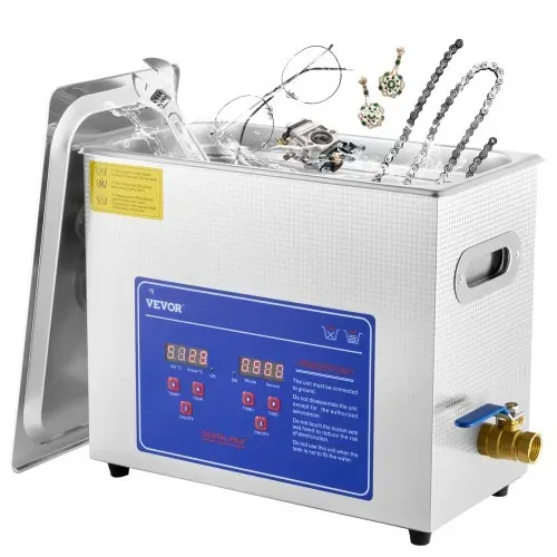 VEVOR Ultraschallreiniger Ultraschall Reiniger 6L Ultrasonic Cleaner Ultraschallreinigungsgerät Edelstahl mit Digitaler Anzeige für Schmuck Brillen und Zähne VEVOR Ultraschallreiniger Ultraschall Reiniger 6L Ultrasonic Cleaner Ultraschallreinigungsgerät Edelstahl mit Digitaler Anzeige für Schmuck Brillen und Zähne