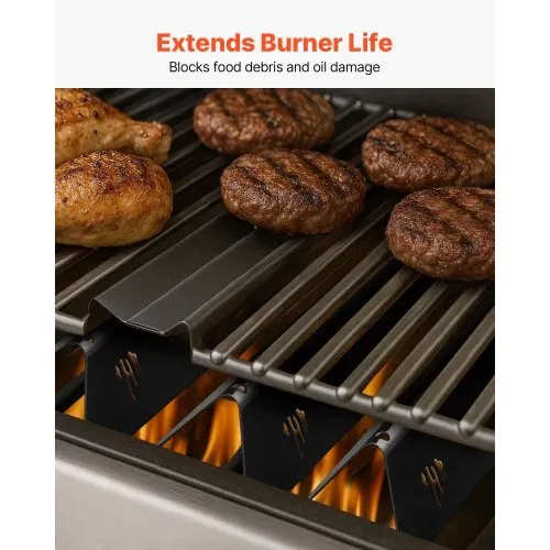 VEVOR 5 Flavorizer Bars Aromaschienen Flammenverteiler (porzellanemaillierter Stahl) für Grills (Weber Spirit I & II 300 Serie), einschließlich Spirit E-310, ll S-310, ll E-320, Hitzeschild Schwarz – Bild 5