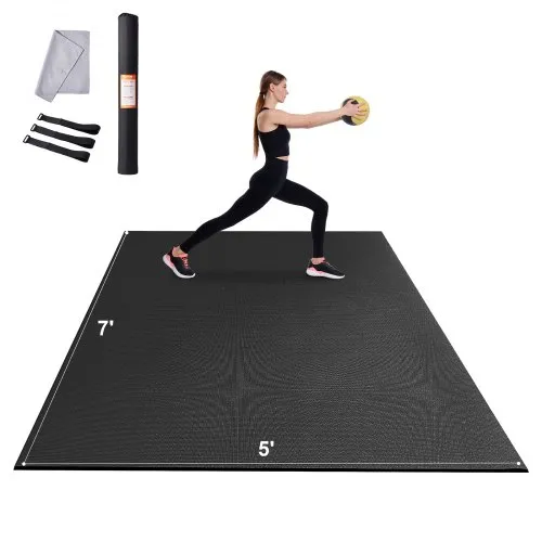 VEVOR Trainingsmatte, rutschfeste, hochdichte Premium-Yogamatte, Trainings-Yogamatte für Männer und Frauen, Fitness- und Trainingsmatte mit Tasche und Tragegurt, für alle Arten von Heim-Yoga, Pilates und Bodentraining (2,1 x 1,5 m) VEVOR Trainingsmatte, rutschfeste, hochdichte Premium-Yogamatte, Trainings-Yogamatte für Männer und Frauen, Fitness- und Trainingsmatte mit Tasche und Tragegurt, für alle Arten von Heim-Yoga, Pilates und Bodentraining (2,1 x 1,5 m)