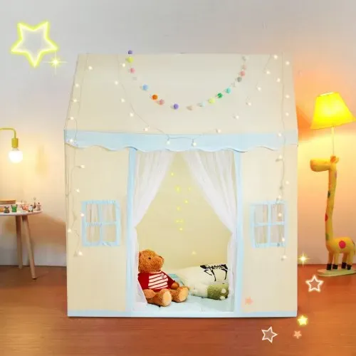 VEVOR Kinderspielzelt, Kinderzelt für Kinder von 1–5 Jahren, Kleinkinderzelt mit Matte und Zeltlampe, Zelt für Kinder mit Fenstern für drinnen und draußen, Spielhaus-Burgzelt – Bild 7