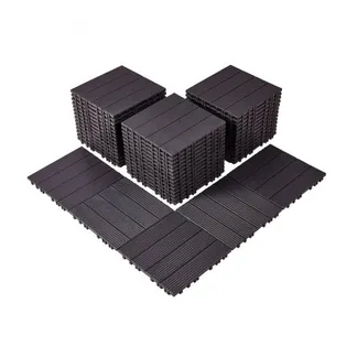 VEVOR Terrassenfliesen, 54er-Set, Balkonfliesen 295×295 mm, Klickfliesen, Kunststoff-Bodenbelag für den Außenbereich, Terrassenbodenbelag für Veranda, Pool, Balkon, Hinterhof, Dunkelbraun VEVOR Terrassenfliesen, 54er-Set, Balkonfliesen 295×295 mm, Klickfliesen, Kunststoff-Bodenbelag für den Außenbereich, Terrassenbodenbelag für Veranda, Pool, Balkon, Hinterhof, Dunkelbraun