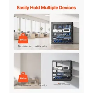 VEVOR 10U Open Frame Netzwerk-Rack, 585 mm Tiefe, Wandmontage oder als Stand-Server-Rack, 4-Pfosten-Konstruktion, mit belüfteten Regalen & Montagezubehör, für all Netzwerk-IT-Geräte &AV-Ausrüstung VEVOR 10U Open Frame Netzwerk-Rack, 585 mm Tiefe, Wandmontage oder als Stand-Server-Rack, 4-Pfosten-Konstruktion, mit belüfteten Regalen & Montagezubehör, für all Netzwerk-IT-Geräte &AV-Ausrüstung