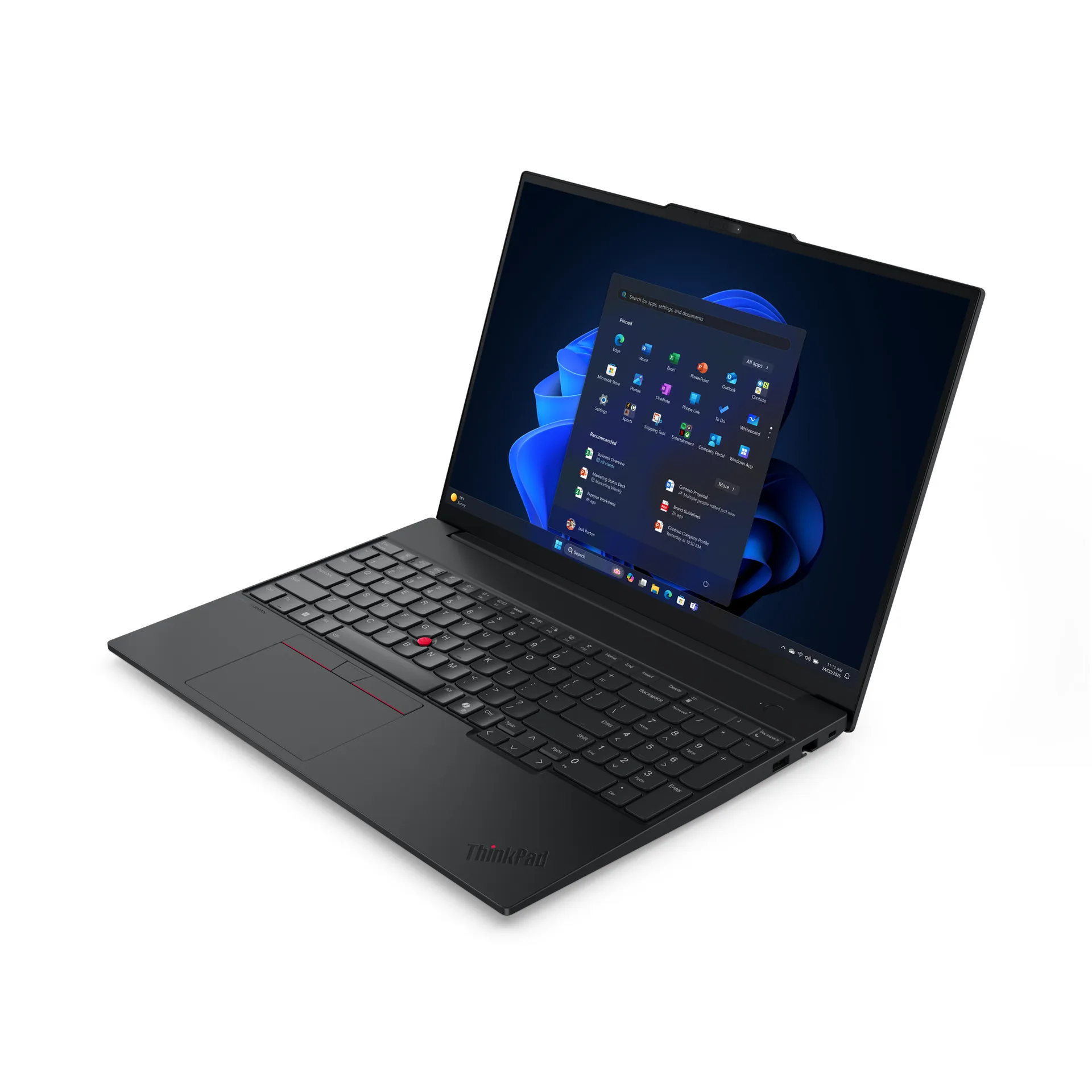 Lenovo ThinkPad E16 Gen 3 (Intel) Intel Core Ultra 7 255H Laptop 40,6 cm (16") WUXGA 32 GB DDR5-SDRAM 1 TB SSD Wi-Fi 6E (802.11ax) Windows 11 Pro Deutsch Schwarz – Bild 2