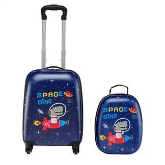 VEVOR 2 tlg. Kinderkoffer Set, 457,2 mm, Hartschalenkoffer mit Rollen & Rucksack, Kindertrolley, Kids Suitcase, perfekte Geschenke für Jungen & Mädchen, praktisch für Reisen & Fliegen (Dinosaurier) VEVOR 2 tlg. Kinderkoffer Set, 457,2 mm, Hartschalenkoffer mit Rollen & Rucksack, Kindertrolley, Kids Suitcase, perfekte Geschenke für Jungen & Mädchen, praktisch für Reisen & Fliegen (Dinosaurier)