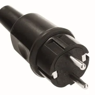 Bachmann Schutzkontaktstecker, Vollgummistecker schwarz Bachmann Schutzkontaktstecker, Vollgummistecker schwarz
