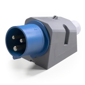 CEE-Stecker McPower, Wandmontage, IP44, 250V, 16A, 3-polig, IP44 CEE-Stecker McPower, Wandmontage, IP44, 250V, 16A, 3-polig, IP44