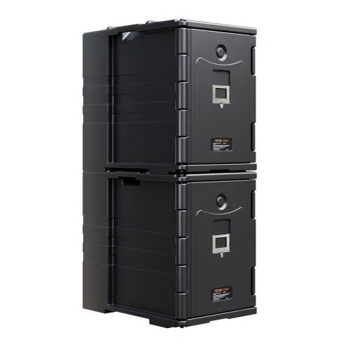 VEVOR Isolierte Thermobox Warmhaltebox 90 L, LLDPE-Lebensmittelbehälterträger mit Doppelschnallen, Speisewärmer mit Griffen, Transportbox für Restaurant, Kantine, Isolierbox 645 x 445 x 610 mm – Bild 10