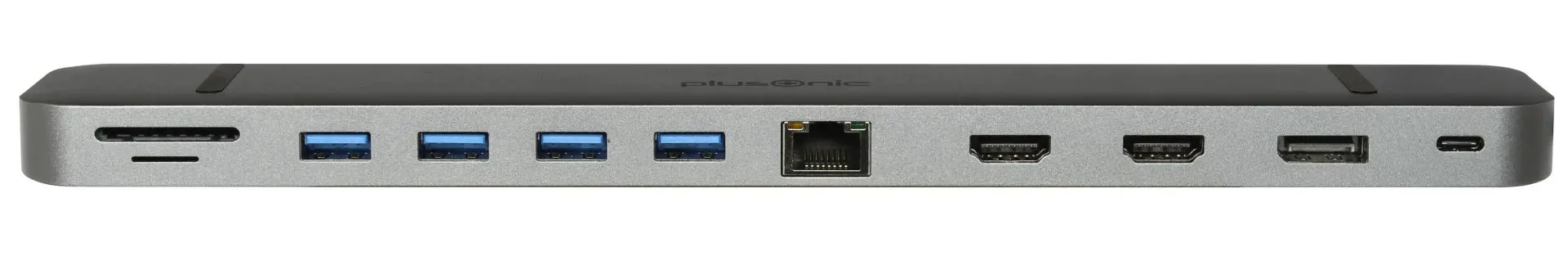 Plusonic USB-C Docking Adapter/Hub 9in1 with HDMI/DP/LAN/USB – Bild 2