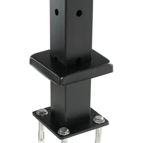 VEVOR Kabelgeländerpfosten, 106,6x4,98x4,98cm Stahl-Eckgeländerpfosten, mit L-förmigen vorgebohrten Löchern, SUS304 Edelstahl, mit gebogener Halterung, 1 Stk., Schwarz, 1JZLGZXHS1065S1EW001V0 – Bild 9