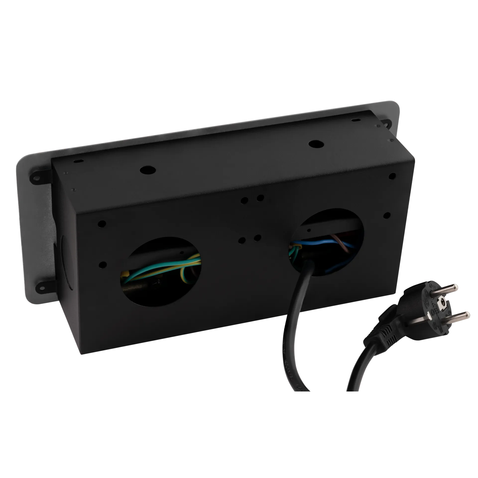 Tisch-Einbausteckdose McPower ''TS-03S'' 3x Steckdose, 1,8m Kabel, 267x120x68mm – Bild 3