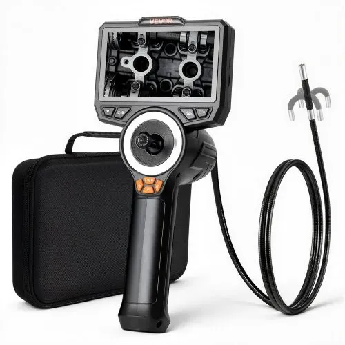 VEVOR Drehbare Endoskopkamera mit Licht, Inspektionskamera mit 360° beweglichem Kopf, IP67 Wasserdichte Rohrkamera mit 4,5 Zoll Display 1,5 m Kabel 3000 mAh Akku, 6,2 mm Boreskopkamera für Auto Haus VEVOR Drehbare Endoskopkamera mit Licht, Inspektionskamera mit 360° beweglichem Kopf, IP67 Wasserdichte Rohrkamera mit 4,5 Zoll Display 1,5 m Kabel 3000 mAh Akku, 6,2 mm Boreskopkamera für Auto Haus