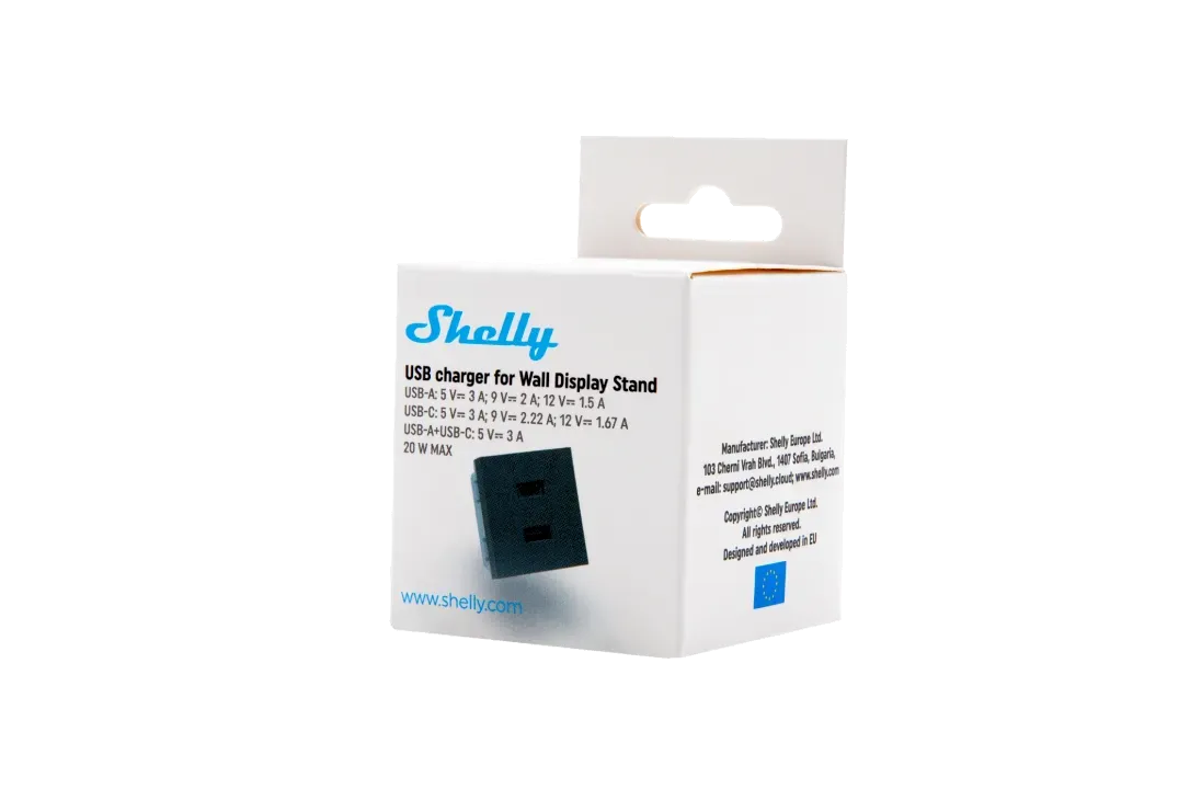 Shelly · Unterputz Zubehör · USB · Charger schwarz – Bild 8