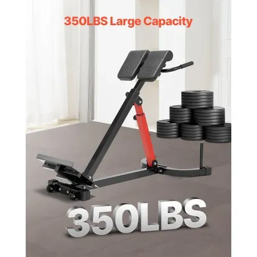 VEVOR multifunktionale Hyperextensionsbank Rückenstrecker Rückenverlängerung römischer Stuhl (Kohlenstoffstahl) 158 kg belastbare rollbare Rückentrainer Fitness-Hantelbank Heim-Fitnessstudio – Bild 2
