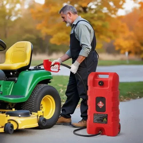 VEVOR Kraftstofftrolley, 56,78 L, Kraftstoffkanister mit Schwerkraft- & Handpumpenmodus, Benzinkanister, 3 m Förderschlauch & Handpumpe, Gasbehälter für Motorboote, Geländefahrzeuge, Benzin & Diesel – Bild 7