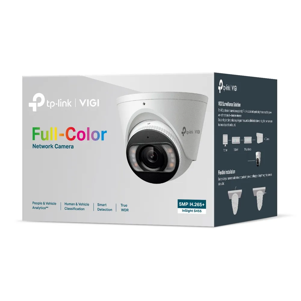 TP-Link – 5MP Full-Color Turret Network Camera InSight S455 (2.8mm) – Bild 4