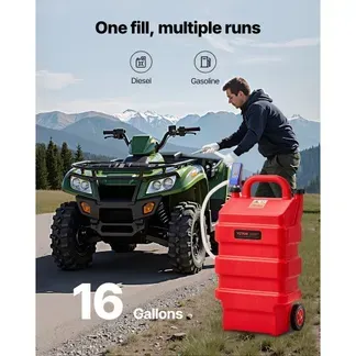 VEVOR Kraftstofftrolley, 60 L, Kraftstoffkanister mit 12 V DC Kraftstofftransferpumpe, 1,2 m Förderschlauch & Auto-Stop-Sensordüse, Tankadapter, geeignet für Diesel & Benzin, rot VEVOR Kraftstofftrolley, 60 L, Kraftstoffkanister mit 12 V DC Kraftstofftransferpumpe, 1,2 m Förderschlauch & Auto-Stop-Sensordüse, Tankadapter, geeignet für Diesel & Benzin, rot