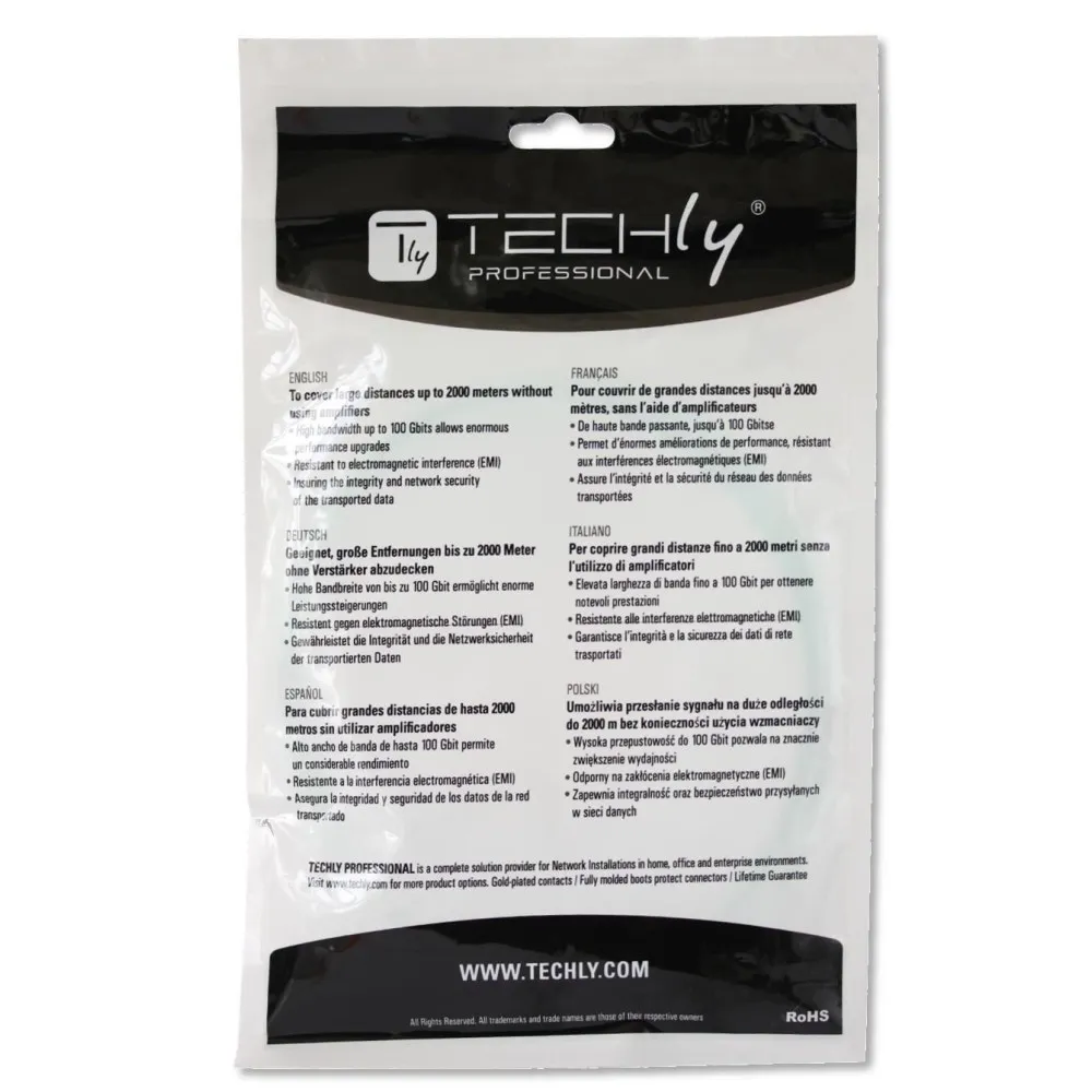Techly LC M-M 20m InfiniBand/Glasfaserkabel Fuchsie – Bild 5