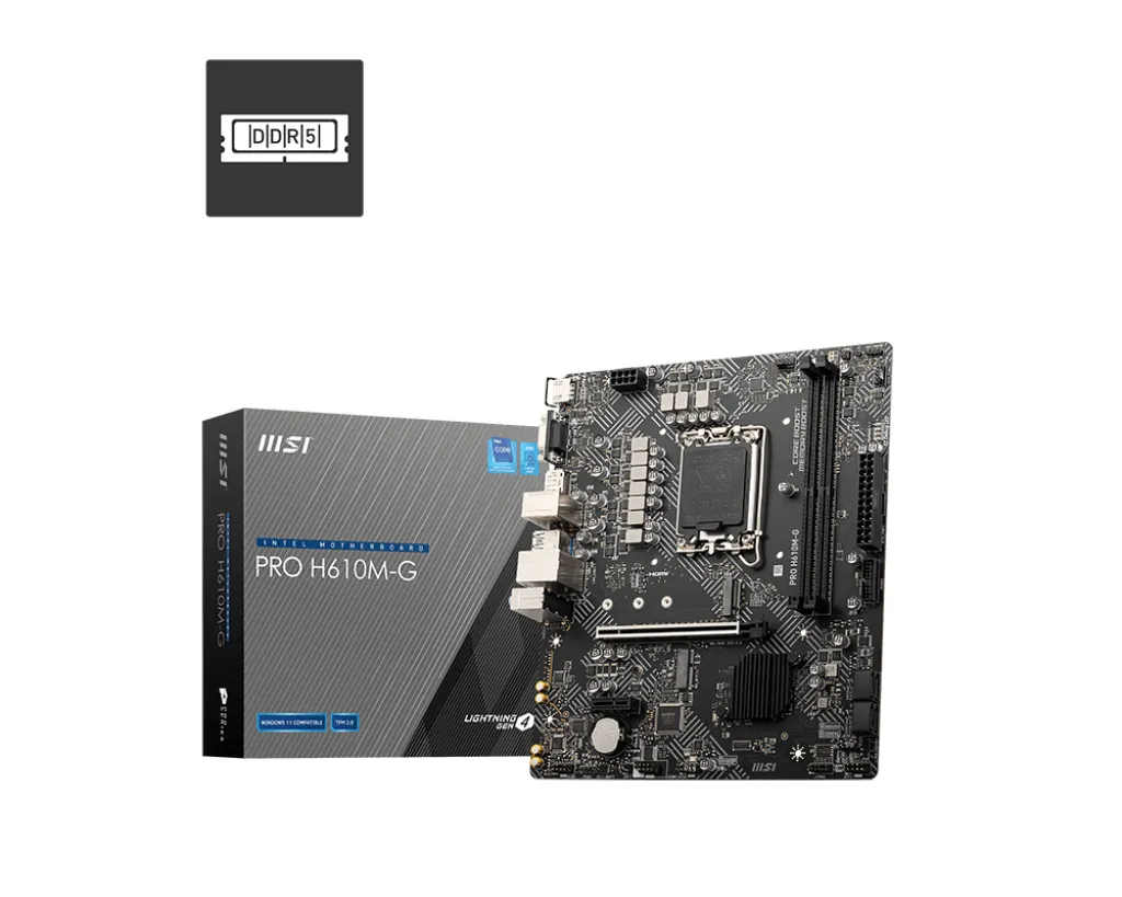 MSI PRO H610M-G Motherboard Intel H610 LGA 1700 micro ATX MSI PRO H610M-G Motherboard Intel H610 LGA 1700 micro ATX