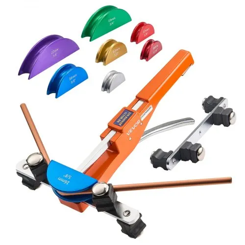 VEVOR Rohrbiegegerät, 6-22 mm, Rohrbieger bis 90°, Vorwärts, Biegemaschine mit 7 farbigen Aluminiumlegierungs-Backen, HLK-Werkzeuge, für Kupferrohre in HLK-Anlagen, Klimaanlagen & Kältetechnik VEVOR Rohrbiegegerät, 6-22 mm, Rohrbieger bis 90°, Vorwärts, Biegemaschine mit 7 farbigen Aluminiumlegierungs-Backen, HLK-Werkzeuge, für Kupferrohre in HLK-Anlagen, Klimaanlagen & Kältetechnik