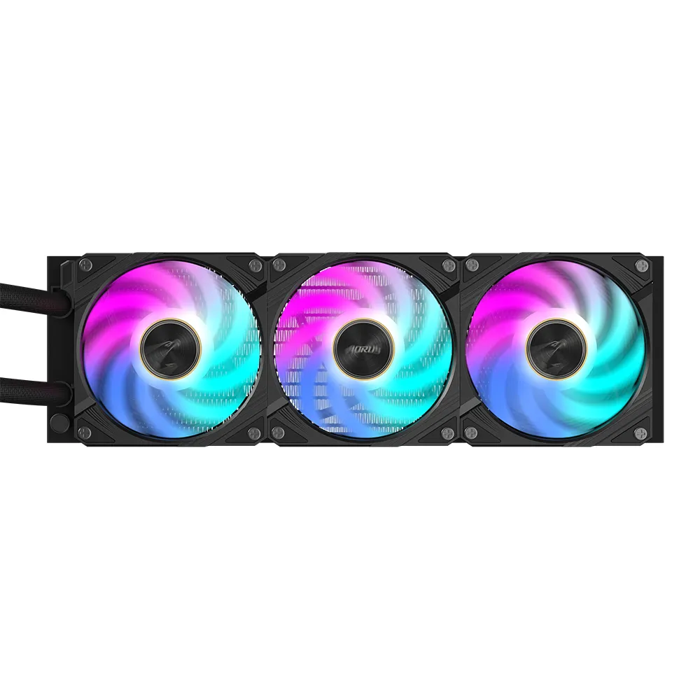 GIGABYTE AORUS WATERFORCE X II 360 AIO Flüssigkeits-CPU-Kühler - 3x120mm ARGB-Lüfter, Vollfarb-LCD, DAISY-CHAIN, kompatibel mit Intel LGA 1851 und AMD AM5 – Bild 4