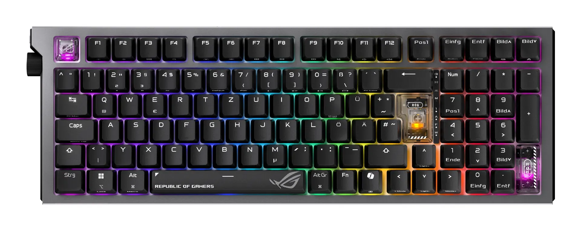 ASUS ROG Strix Morph 96 Wireless Tastatur Gaming USB + RF Wireless + Bluetooth QWERTZ Deutsch Schwarz – Bild 4