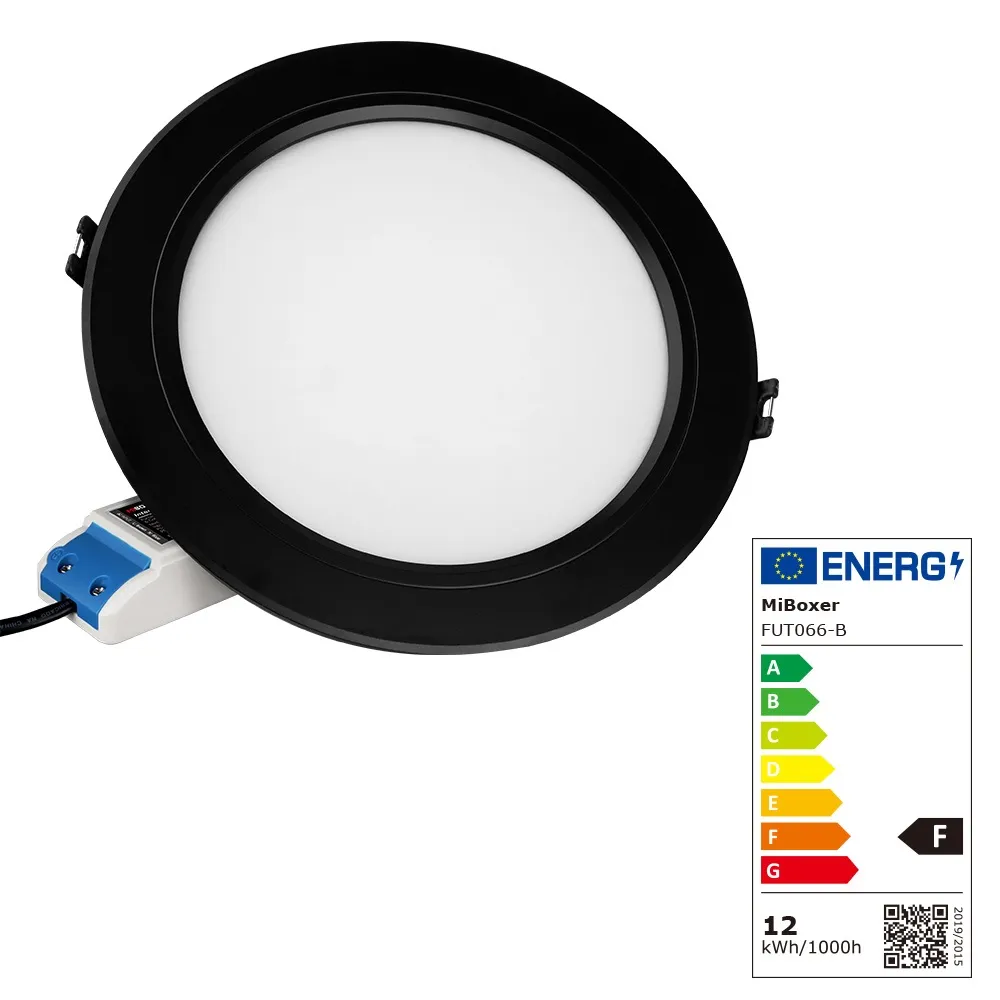 MiBoxer FUT066B LED Panel Rund 12W RGB-WW (RGB-CCT) mit Funk und WLAN schwarz MiBoxer FUT066B LED Panel Rund 12W RGB-WW (RGB-CCT) mit Funk und WLAN schwarz