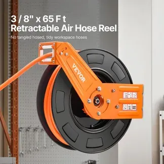 VEVOR Druckluftschlauch Schlauchtrommel, 9,52 mm x 19,81 m Hybrid-Luftschlauch, max. 300 PSI, Schlauchaufroller mit automatischem Aufrollen & Zuleitung, für Decken-/Wandmontage für Werkstatt & Garage VEVOR Druckluftschlauch Schlauchtrommel, 9,52 mm x 19,81 m Hybrid-Luftschlauch, max. 300 PSI, Schlauchaufroller mit automatischem Aufrollen & Zuleitung, für Decken-/Wandmontage für Werkstatt & Garage