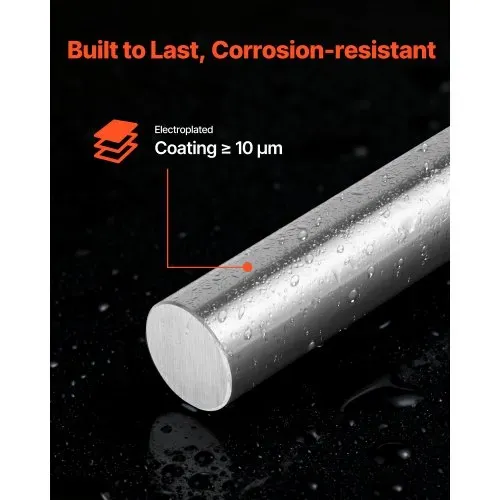 VEVOR Linearwellen, 20x1200 mm, Präzisionswelle aus SFC20-Kohlenstoffstahl, rostfrei & hochpräzise, Welle mit hoher Härte, Runde Stange für Schneid-, Schleif-, Fräs- & Bohrmaschinen, 2er-Pack – Bild 3