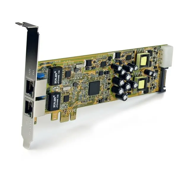 StarTech.com Dual Port PCI Express Gigabit Netzwerkkarte - PCIe PoE/PSE NIC Server Adapter – Bild 2