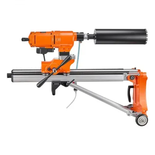 VEVOR Diamant Kernbohrgerät 4500W Kernbohrmaschine Trocken & Nass 20-450mm, für Beton Ziegel Stein 127mm Nassbohrer Neigbarer Ständer Fahrgestell 1150U/min 3-Stufiger Drehzahlregler UNC1 1/4-7-Gewinde – Bild 10