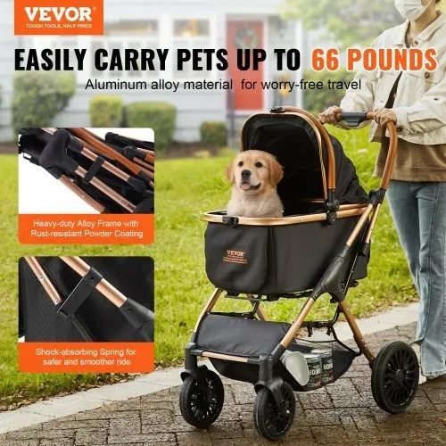 VEVOR Hundebuggy 59x85x105cm Hundewagen 30kg Tragfähigkeit Faltbarer Hundetrolley Aluminium-Rahmen 800D Oxford-Gewebe Nylon-Netzfenster 4 PU-Räder Hundebox Tierbuggy Katzenbuggy Haustier Transport VEVOR Hundebuggy 59x85x105cm Hundewagen 30kg Tragfähigkeit Faltbarer Hundetrolley Aluminium-Rahmen 800D Oxford-Gewebe Nylon-Netzfenster 4 PU-Räder Hundebox Tierbuggy Katzenbuggy Haustier Transport