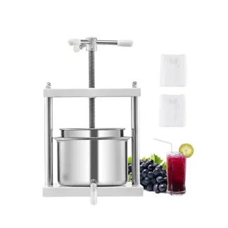 VEVOR Obstweinpresse Obstmühle, (5 L) mit 2 Edelstahlfässer, manueller Entsafter zur Weinherstellung, Apfelweinpresse Apfelpresse Traubenpresse Olivenölpresse mit dreieckigem Griff für Küche VEVOR Obstweinpresse Obstmühle, (5 L) mit 2 Edelstahlfässer, manueller Entsafter zur Weinherstellung, Apfelweinpresse Apfelpresse Traubenpresse Olivenölpresse mit dreieckigem Griff für Küche